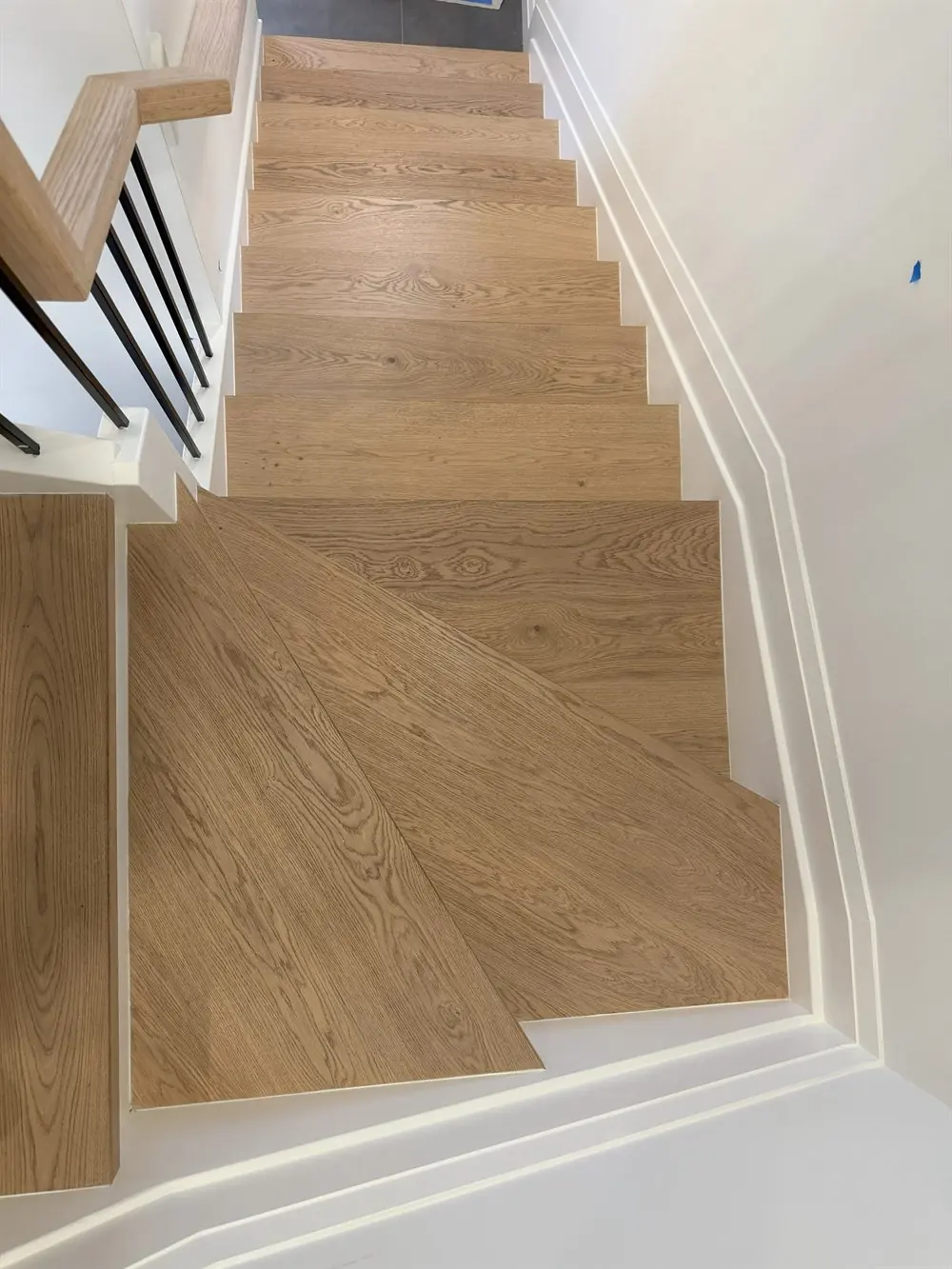 Engineered floor refinished with matte finish in North York